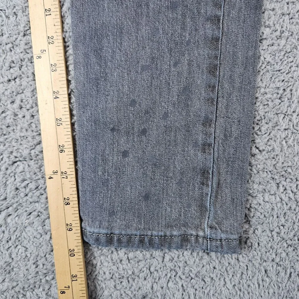 Levis 512 Jeans Mens Gray Slim Taper Flex Stretch Denim Distressed Street Skater